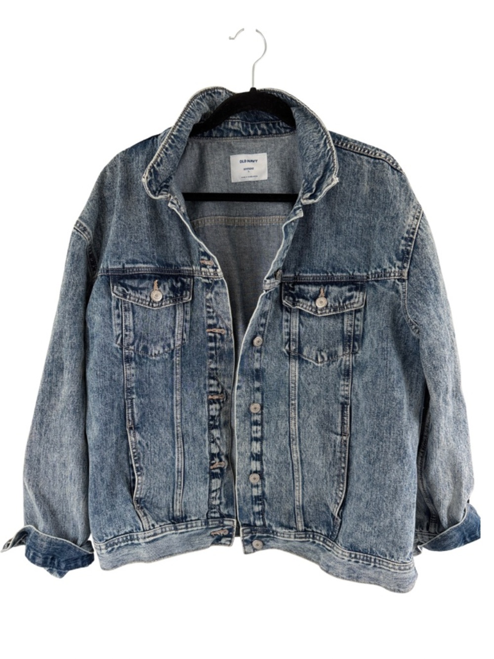 Old Navy Acid Wash Boyfriend Jean Denim Trucker Jacket